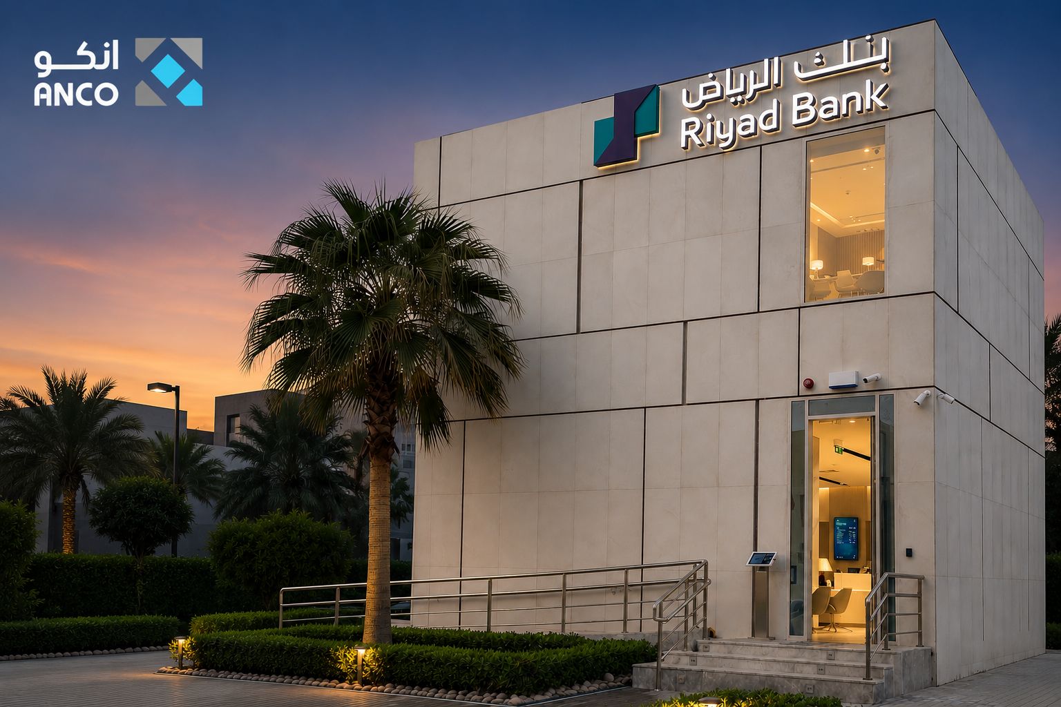 ترسية مشروع جديد لإنشاء فرع بنك الرياض في حي السفارات بالرياض